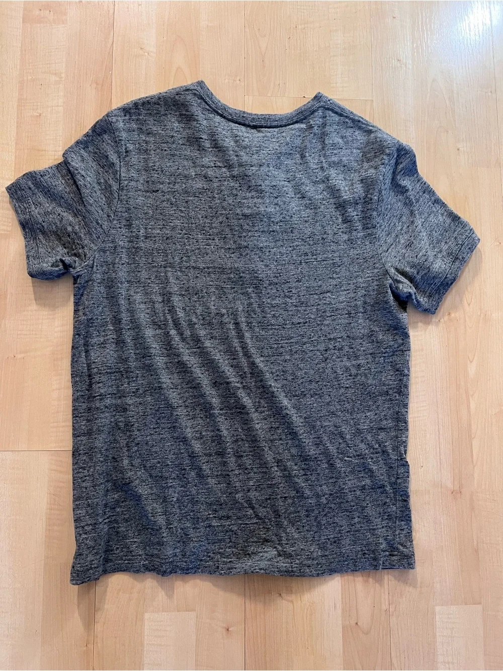 J.Crew Gray Slub Cotton Henley Shirt Men Size M Short Sleeve Casual Basic Tee